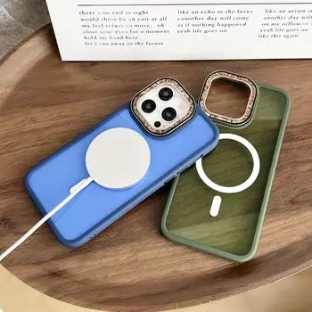 Подходит для iPhone15ProMax, цветной стеклянный магнитный чехол для мобильного телефона Apple 14, прозрачный анти-падающий чехол 13 iPhone15 бордовый