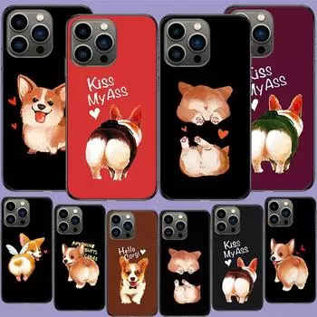 Подходит для iPhone16 Чехол для мобильного телефона Новый чехол для пары с изображением животных Корги Собака Чехол для мобильного телефона Шиба-ину Милый iPhone16