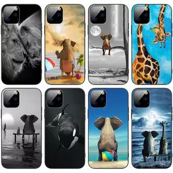 Подходит для iPhone16, чехол для мобильного телефона, новый чехол XR Animal Elephant Giraffe для мобильного телефона, персонализированный креативный лев iPhone13