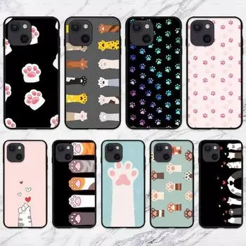 Подходит для iPhone16 Чехол для мобильного телефона Милый мультяшный новый кошачий когти, чем сердечный чехол для мобильного телефона с кошкой iPhone13