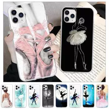 Подходит для iPhone16, чехол для мобильного телефона, новый прозрачный мягкий чехол для мобильного телефона Ballerina Dance Girl IP13
