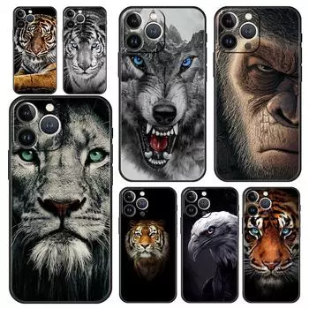 Подходит для iPhone16 Чехол для мобильного телефона Новый чехол для пары Лев Волк Кот Тигр Орел Орангутанг Чехол для мобильного телефона iPhone13