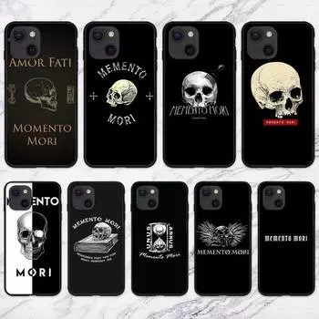 Подходит для iPhone16, чехол для мобильного телефона, новый чехол для телефона с изображением Хэллоуина и темного черепа с английским алфавитом iPhone13