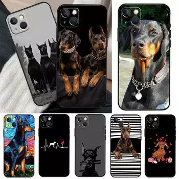 Подходит для iPhone16, чехол для мобильного телефона, новый чехол для пары домашних животных, доберман-пинчер iPhone13