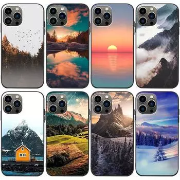 Подходит для iPhone16 New Sea Sunset X Landscape Мобильный телефон Чехол Nature Phone Case iPhone13