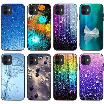 Подходит для iPhone16, новый чехол с плоским рисунком в виде капли воды, персонализированный креативный чехол для мобильного телефона, мягкий чехол iPhone12/12pro(6.1)