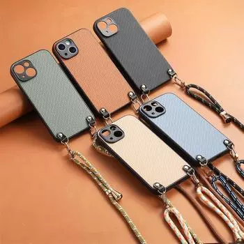 Подходит для iPhone16 Pro Чехол для мобильного телефона Crossbody Длинный ремешок Регулируемый защитный чехол для Apple 15 Pro Max iPhone 16 Pro Max
