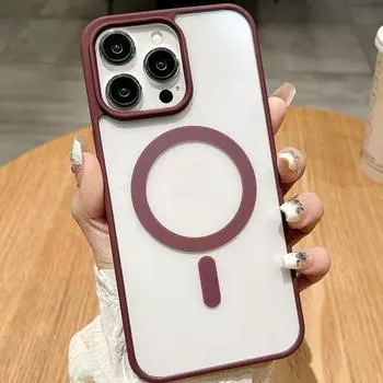 Подходит для iPhone16pro Max Магнитный чехол для мобильного телефона 14pro Simple 15 Acrylic 12 Apple 1311 Apple 16Pro max