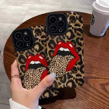 Подходит для iPhone 13 ProMax силиконовый чехол для телефона Apple 12 11 анти-падение 14 XsMax женский индивидуальный большой язык 6G/6S