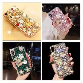Подходит для iPhone 16 Series Full Diamond Mobile Phone Case Rhinestone Cover iPhone16
