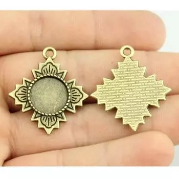 Подходит для круглого стеклянного кабошона 12 мм, основа для установки компонентов, пара подвесок для изготовления ювелирных изделий