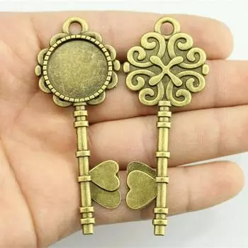 Подходит для круглого стеклянного кабошона 20 мм, поднос для установки, античная бронза, цветные компоненты, аксессуары, подарочные украшения для мужчин A03-5pcs-20mm