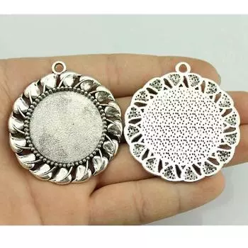 Подходит для круглого стеклянного кабошона 30 мм, подставка для установки, компоненты, аксессуары, винтажные аксессуары для ювелирных изделий