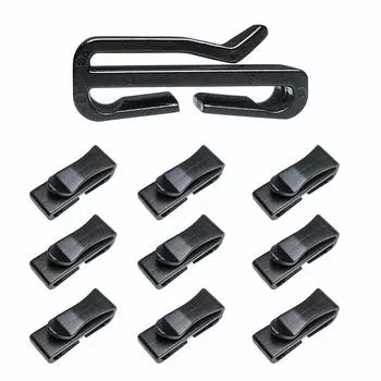Подходит для ленты шириной 25 мм. Зажим для ремня. Зажим для ленты. Вспомогательная пряжка. Черный. Набор из 10 шт.