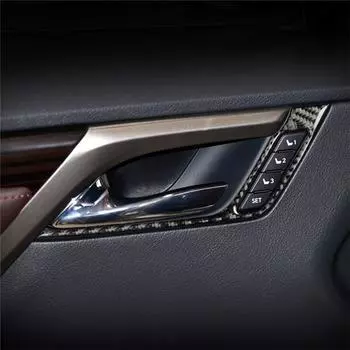 Подходит для Lexus RX300 270 200T 450H 2016-19 Автомобильные аксессуары из углеродного волокна Внутренние ручки дверей Декоративная панель дверной чаши чёрный