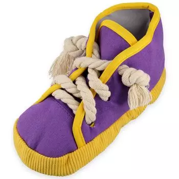 Подходит для маленьких и шумных жевательных развивающих игрушек, зубов, носа, находки, подарок [Счастливые животные] для собак среднего размера, игрушка, игрушка, веревка, тянуть, играть, игрушка, фиолетовый