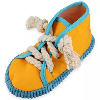 Подходит для маленьких и шумных жевательных развивающих игрушек, зубов, носа, находки, подарок [Счастливые животные] для собак среднего размера, игрушка, игрушка, веревка, тянуть, играть, игрушка, жёлтый