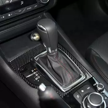 Подходит для Mazda 3 Axela 2014-2016 гг., центральный блок управления коробкой передач, декоративная накладка из углеродного волокна, декоративная накладка для салона, 3D-наклейка чёрный