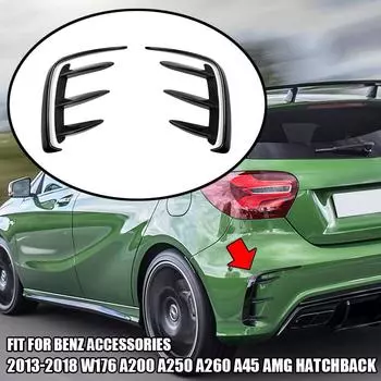 Подходит для Mercedes-Benz аксессуары 2013-2018 W176 A200 A250 A260 A45 AMG хэтчбек автомобиль задний бампер воздухозаборник дефлектор Canard Splitte темно серый