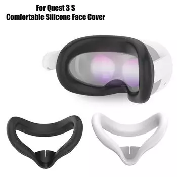 Подходит для Meta Quest 3s Blackout Silicone Face Cover Прилегает к лицу чёрный