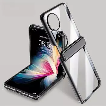 Подходит для мобильного телефона Huawei P50Pocket Чехол Гальванизированный Прозрачный Пружинный шарнир центрального вала 50pockets Полное покрытие Противоударный Huawei P50 Pocket