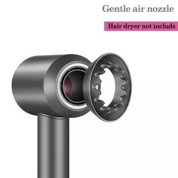 Подходит для насадки для фена Dyson. Мягкая насадка для подачи воздуха. Совместим со всеми моделями фенов Dyson. чёрный