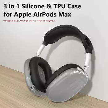 Подходит для наушников Apple Airpodsmax защитный чехол гарнитура трехкомпонентный корпус наушников TPU белый