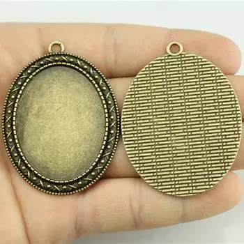 Подходит для овального 20X30 мм 25X35 мм стеклянного кабошона, основа для установки лотка, компоненты, автомобильные аксессуары, подарочные украшения и аксессуары A11-1pcs-30x40mm