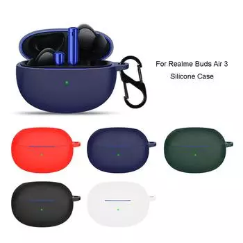 Подходит для Realme Buds Air 3 Чехол для гарнитуры - Ударопрочный Защитный чехол с защитой от царапин Моющийся корпус Пылезащитный чехол темно-синий