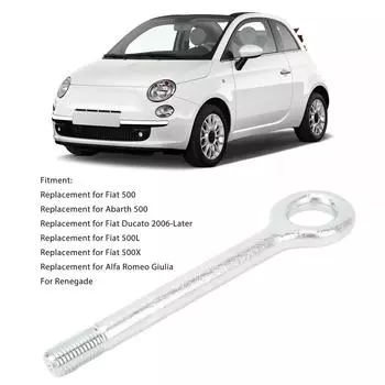 Подходит для реле Citroen Peugeot Boxer Fiat Ducato, длинный буксировочный крюк для восстановления проушины серебряный