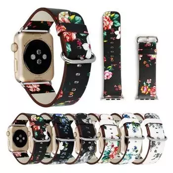 Подходит для ремешка Apple Watch AppleWatch7 Ремешок с шелковой ширмой и измельченным цветком