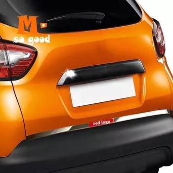 Подходит для Renault Captur кормовой двери, накладка задней двери из нержавеющей стали, аксессуары для стайлинга автомобилей 2015 2016 2017, наклейка серебряный