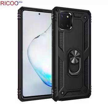 Подходит для Samsung A70 Sergeant Anti-Drop Phone Case A01 Car Ring Bracket Protective Case Samsung A8 2018/A530F чёрный