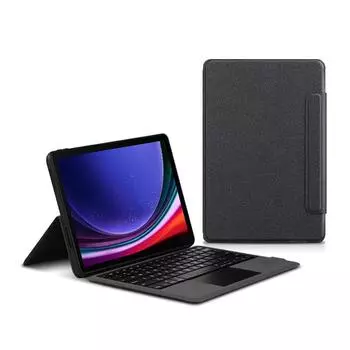 Подходит для Samsung Galaxy TabS9 + защитная пленка для планшета S9 11-дюймовая сенсорная клавиатура Ultra Bluetooth, кожаный чехол SamsungGalaxy TabS9 11 чёрный