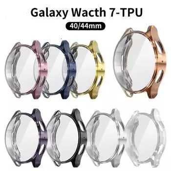 Подходит для Samsung Galaxy Watch7 40 мм 44 мм, мягкий защитный чехол из ТПУ для Samsung Galaxy Watch 7, аксессуары 40mm чёрный