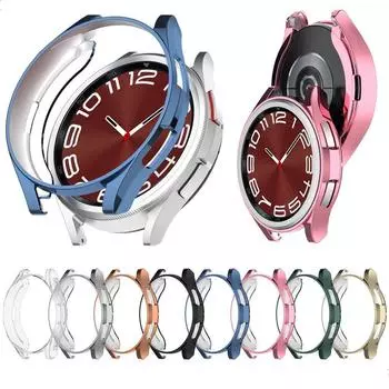 Подходит для Samsung Galaxy Watch 6 Classic, 43 мм, полукомплектный защитный чехол из ТПУ Samsung Galaxy Watch6 Classic, 47 мм, мягкий полый защитный чехол watch6 Classic 43mm чистый