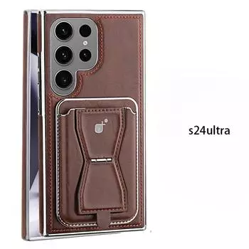 Подходит для Samsung S24Ultra Чехол для мобильного телефона, держатель для карточек, кожаный чехол для мужчин с магнитной зарядкой Galaxy23Plus Business Samsung Galaxy S24 Ultra