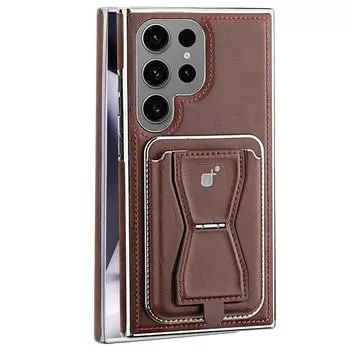 Подходит для Samsung S24Ultra Чехол для мобильного телефона, держатель для карточек, кожаный чехол для мужчин с магнитной зарядкой Galaxy23Plus Business Samsung Galaxy S24 Ultra