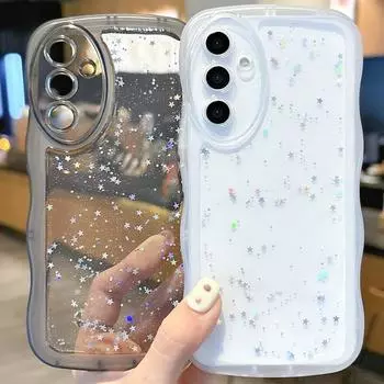 Подходит для Samsung S24ultra Epoxy S22 Чехол для мобильного телефона Note20 Glitter S23 Прозрачный A15 Simple A25 Новая модель Samsung NOTE 20ULTRA