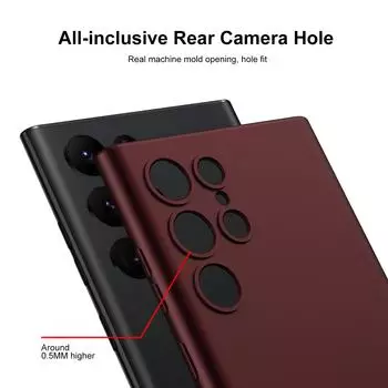 Подходит для Samsung S24Ultra матовый чехол для мобильного телефона S23PLUS ультратонкий защитный чехол для ПК с защитой от падений и мелких отверстий S22 Samsung S24Ultra