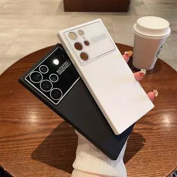 Подходит для Samsung S24Ultra жидкий силиконовый чехол для мобильного телефона с большим окном A15 матовый, с эффектом кожи 24, устойчивый к падениям A54 мягкий чехол Samsung S23 чёрный