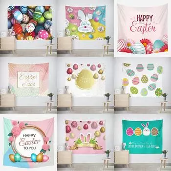 Подходит для спальни, гостиной, украшения дома, пасхальная серия, полиэстеровый гобелен с принтом, тапиз 150X100CM