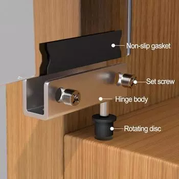 Подходит для стеклянных дверных петель. Петли для стеклянных дверных петель, устойчивые к ржавчине. чёрный