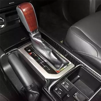 Подходит для Toyota Land Cruiser Prado 2010-2018 Автомобильные аксессуары Углеродное волокно Большая панель передач украшение салона автомобиля наклейка на автомобиль чёрный