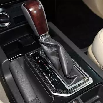 Подходит для Toyota Land Cruiser Prado 2010-2018 Автомобильные аксессуары Карбоновая панель передач Украшение салона автомобиля Наклейка на автомобиль чёрный