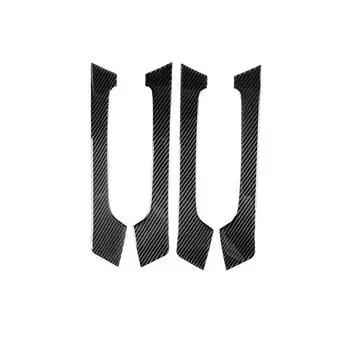 Подходит для Toyota Land Cruiser Prado 2010-2018 Автомобильные аксессуары из углеродного волокна Внутренняя отделка дверной ручки декоративная наклейка на автомобиль чёрный