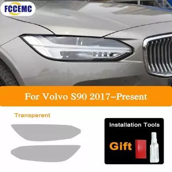 Подходит для Volvo V90 S90 2017 2018 2019 2020 HD автомобильная защитная тонировочная пленка для фар Дымчатая наклейка TPUSticker Декоративная пленка Автомобильные аксессуары