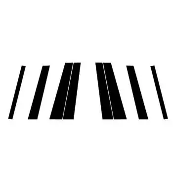 Подходит для Volvo XC90 2016 2017-2023, 8 шт., глянцевые черные наклейки на стойки, двери автомобиля, окна, внешняя отделка, декоративные аксессуары