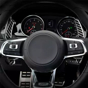 Подходит для VW golf 6 2008-2012 gti R MK6 scirocco 2009-2016 Аксессуары для рулевого колеса автомобиля из углеродного волокна Удлиненные подрулевые переключатели чёрный