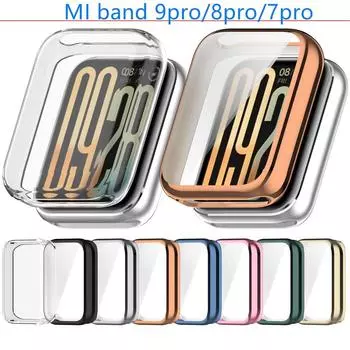 Подходит для Xiaomi Band 9 Pro Мягкий защитный чехол TPU для Mi Band 8pro 7pro Аксессуары Xiaomi Band 9 PRO прозрачный